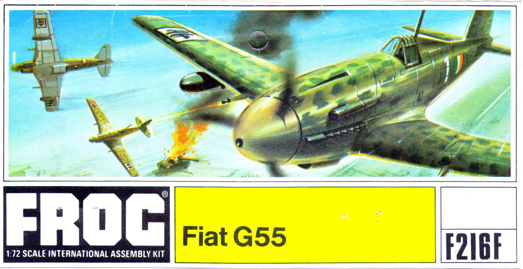 Headercard FROG F216F Fiat G.55 Single-seat fighter, Rovex limited; 1973-1974